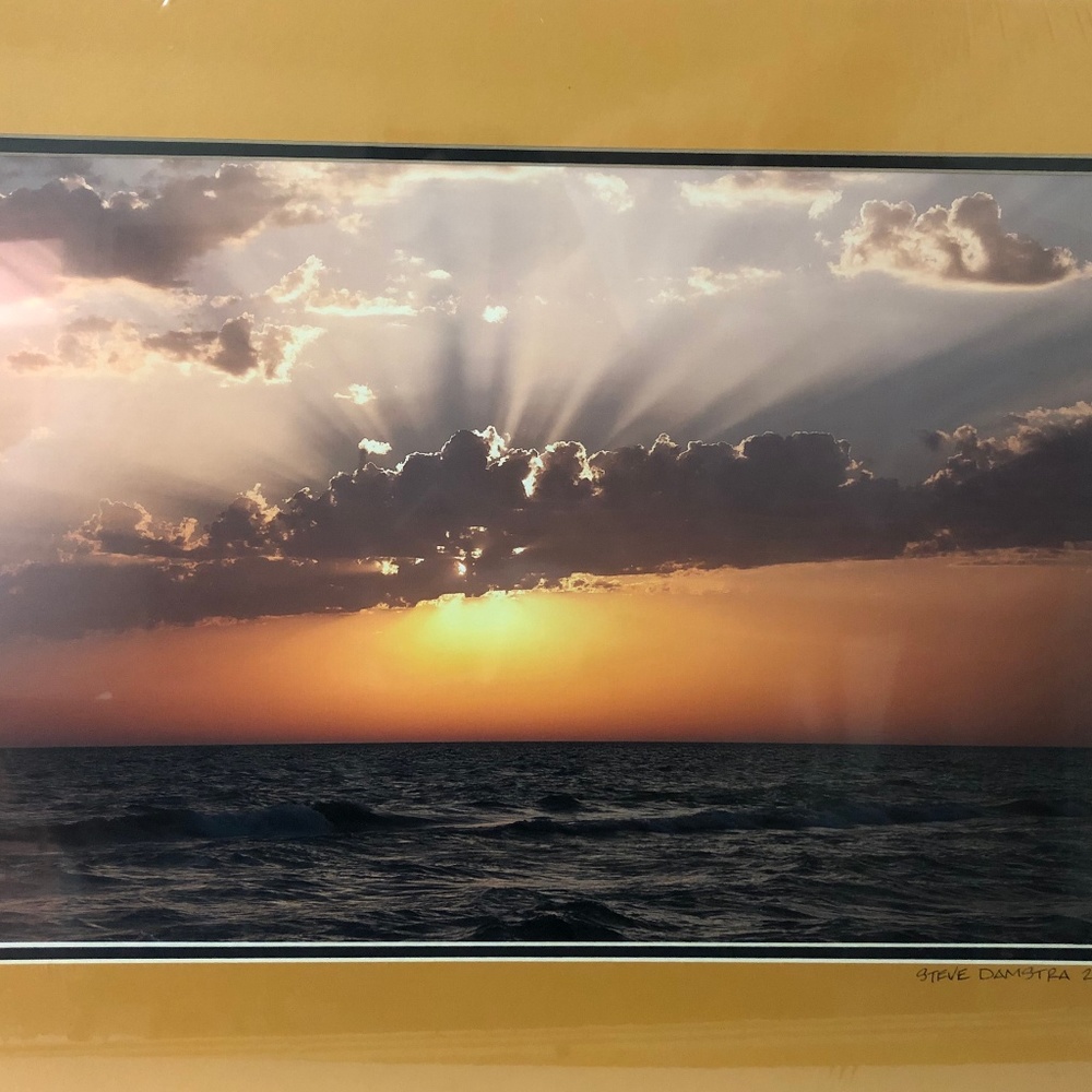 "City Beach" Matted Art Print by Steve Damstra